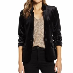 Gibson x Hi Sugarplum Black Velvet Single Button Blazer
